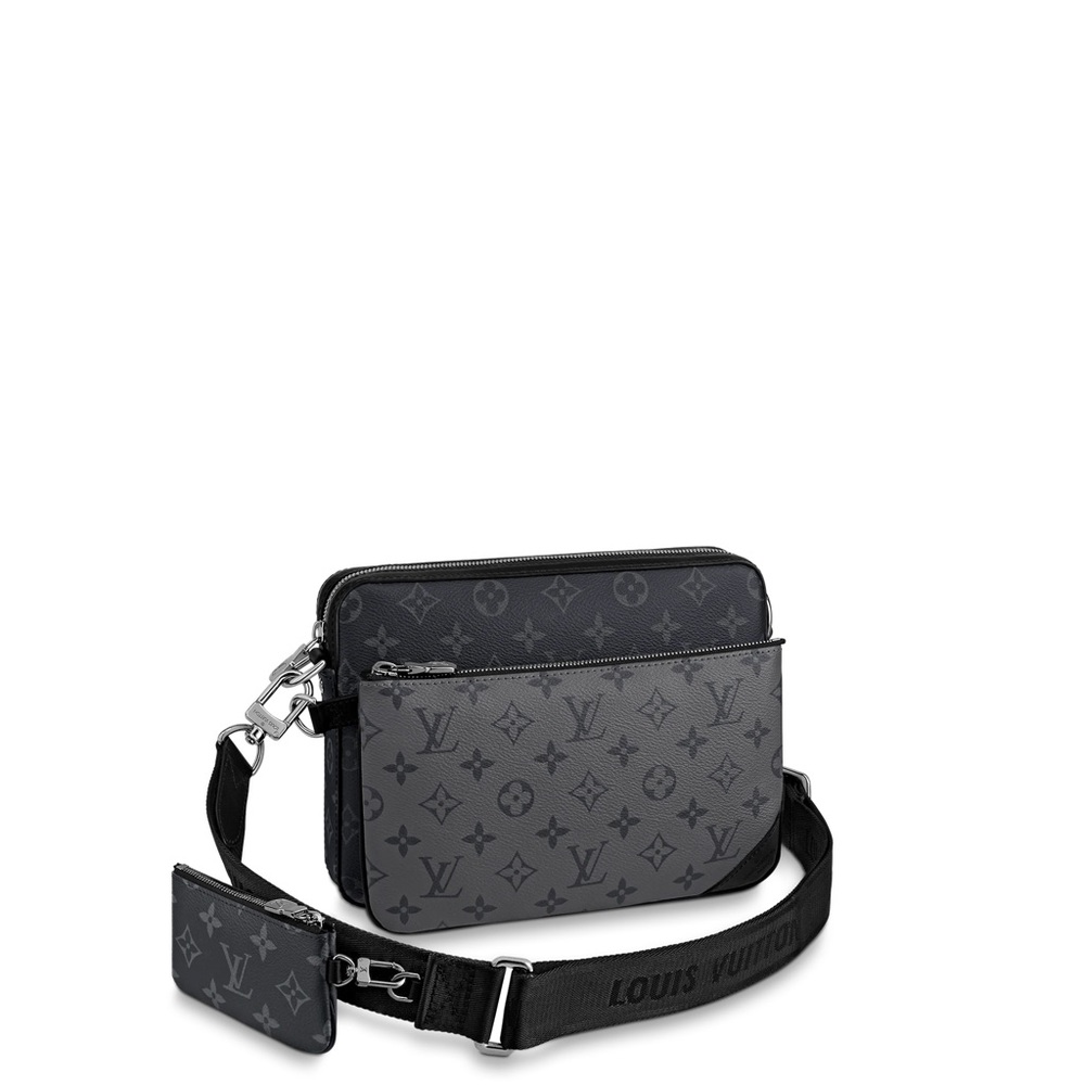 Louis Vuitton Trio Messenger Reverse Eclipse LV Monogram Shoulder Crossbody Bag